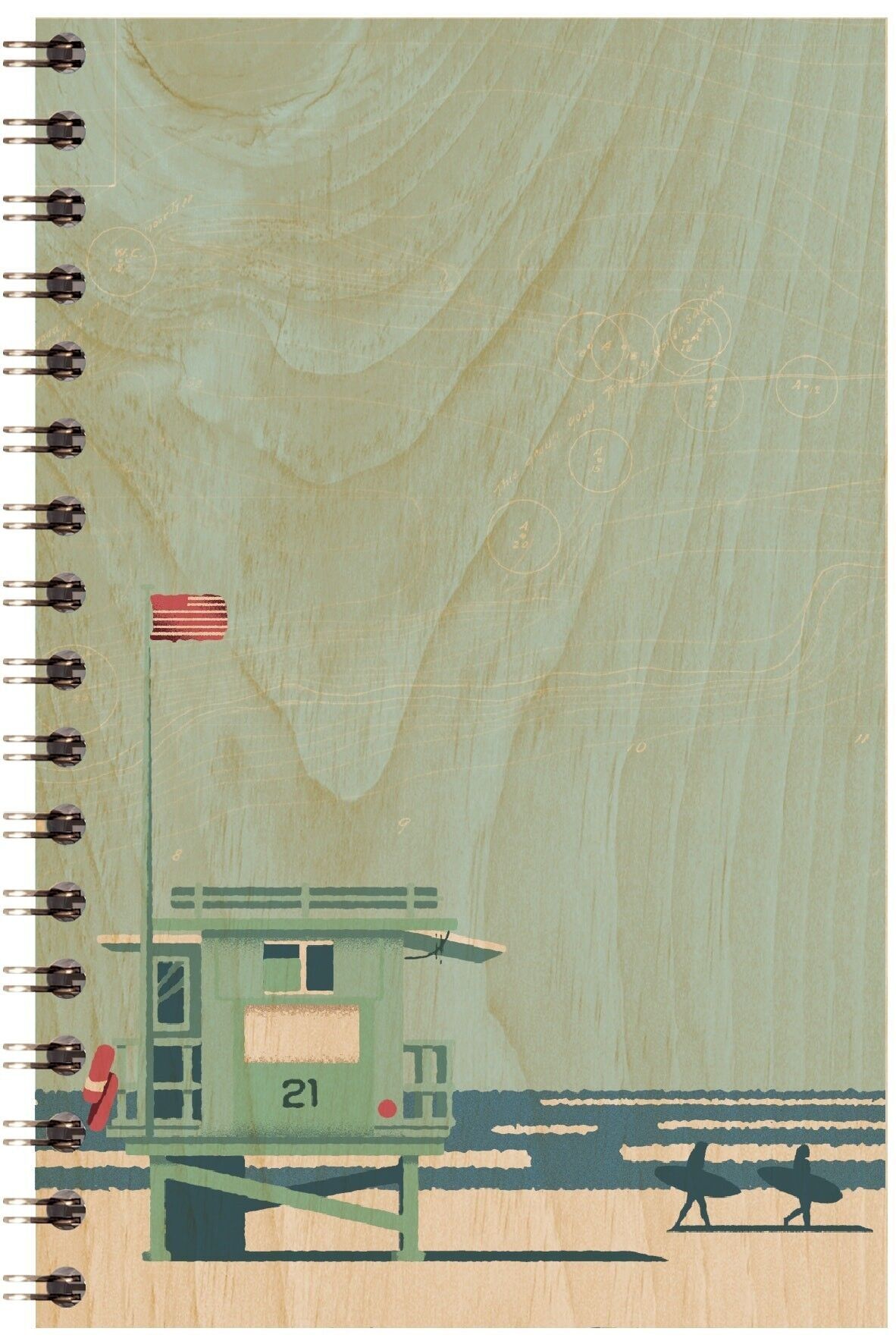 taccuino in legno - postazione bagnino da viaggio