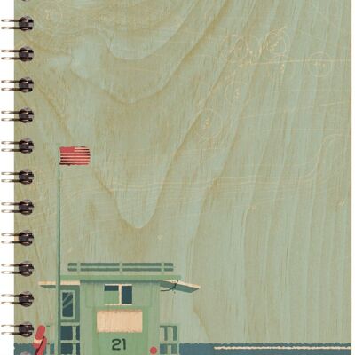 Carnet en bois - voyage lifeguard station