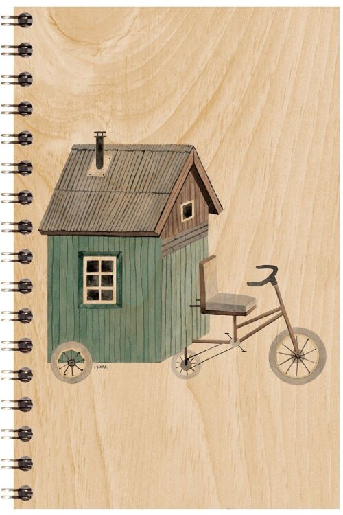 Carnet en bois - winter home on wheels