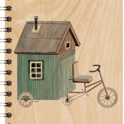 Carnet en bois - winter home on wheels