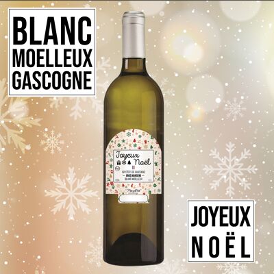 Vin cadeau "Noël édition art déco"- IGP - Côtes de Gascogne Grand manseng blanc moelleux 75cl