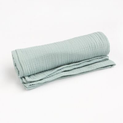 Mint organic cotton muslin