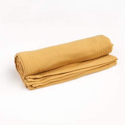 Mustard organic cotton muslin