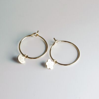 Sakura Asymmetrical Hoop Earrings