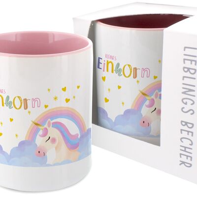 Becher kleines Einhorn (innen Pink)