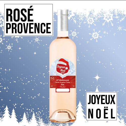 Vin cadeau "Noël" - IGP Méditérrannée ROSE 75cl