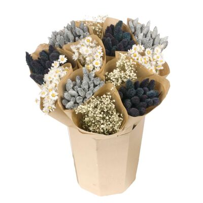 Dried flowers, 12 blue bunches