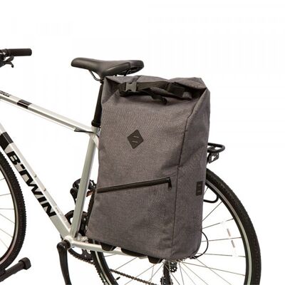 WANTALIS - Borsa da viaggio universale per bicicletta 25L - 32 cm x 48 cm x 16,5 cm - Nero e grigio