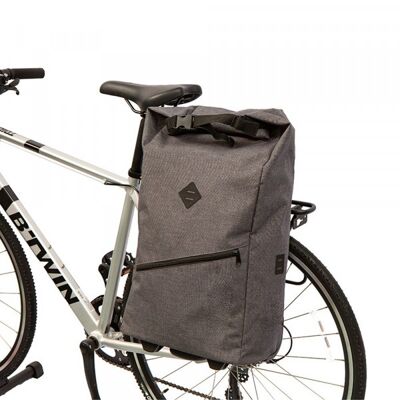 WANTALIS - Sacoche bagage vélo Universelle 25L - 32 cm x 48 cm x 16,5 cm - Noir et gris