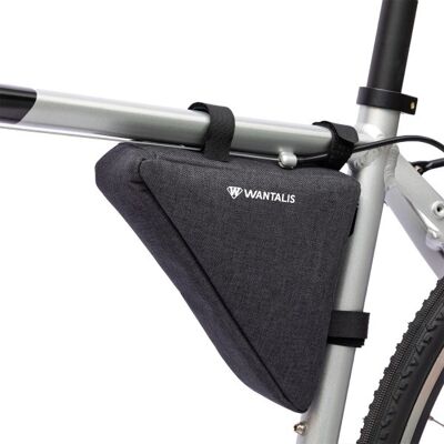 WANTALIS - Sacoche cadre de vélo 2,5L Imperméable - 24 cm x 19 cm x 5,5 cm - Noir