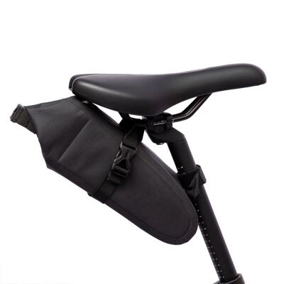 WANTALIS - Bolsa para sillín de bicicleta impermeable 2,5L - 8 cm x 25,5 cm x 10 cm - Negro y gris