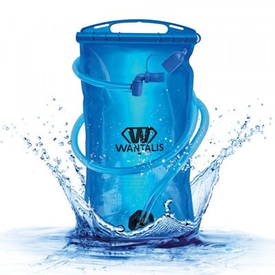 WANTALIS - Sacca d'acqua per zaino idratazione 2L - Blu