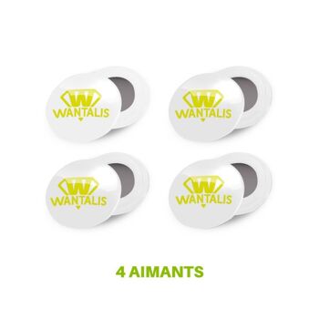 WANTALIS - Clips magnétiques Porte-dossard x 4 - Blanc 1