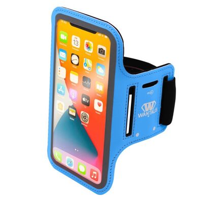 WANTALIS - Neoprene running armband - Cyan blue