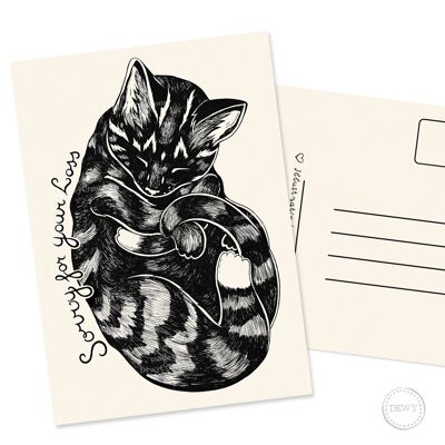 A6 Trauerkarte für Katzenbesitzer (englische Version)