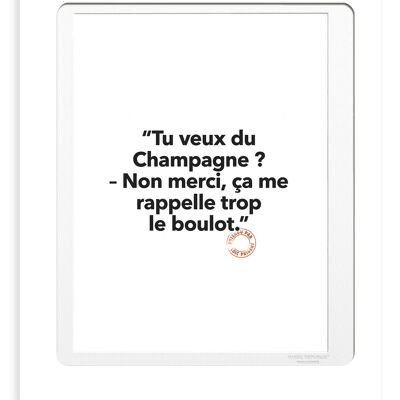 POSTER 30x40 cm LOIC PRIGENT 03 YOU WANT CHAMPAGNE