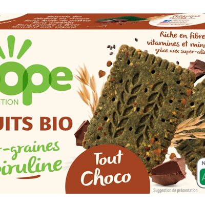 Organic chocolate snack biscuits - 160g