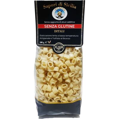 Pasta - DITALI SENZA GLUTINE DI MAIS E RISO – 400 gr..  100% ITALIANO