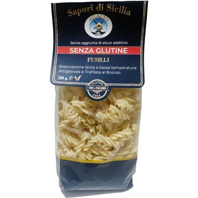 Pasta - GLUTEN-FREE CORN AND RICE FUSILLI - 500 gr - 100% ITALIAN