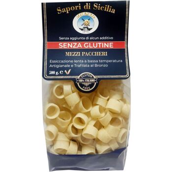 Pâtes - MAÏS ET RIZ SANS GLUTEN MEZZI PACCHERI – 500 gr. - 100% ITALIEN 1