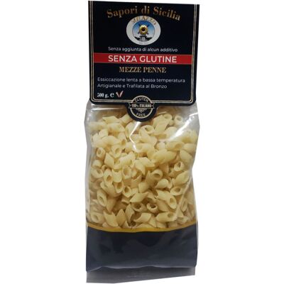 Pasta MEZZE PENNE SENZA GLUTINE DI MAIS E RISO – 500 gr. - 100% ITALIANO