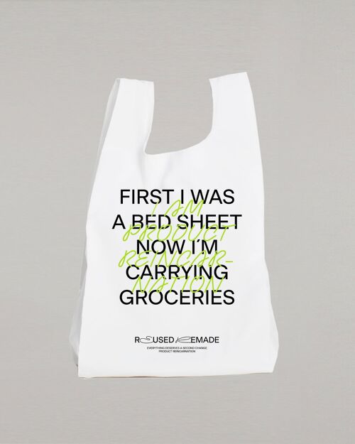 Carry Bag Food - First I was a bed sheet print
