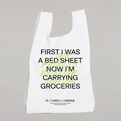Carry Bag Food - First I was a bed sheet print