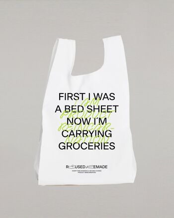 Carry Bag Food - J'étais d'abord une impression de drap de lit 1