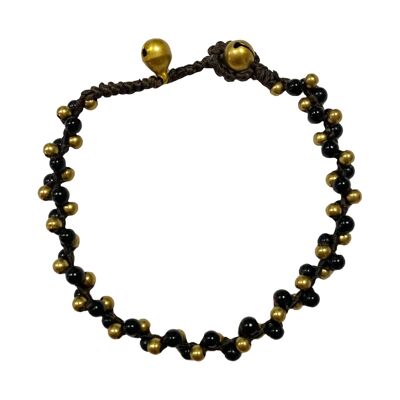 Armband mit Glöckchen - Schwarz / Gold