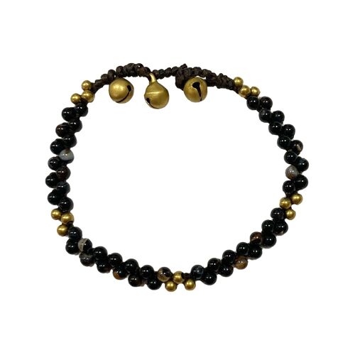 Bracelet with bells - black