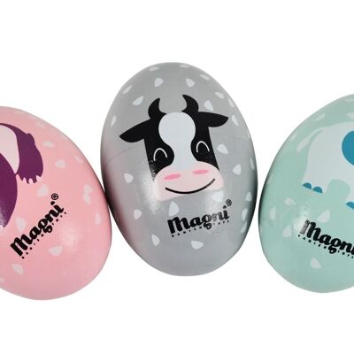 Magni - Rattle eggs with animal design