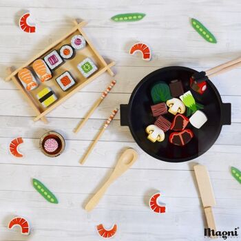 Magni - Ensemble à sushi en bois 2