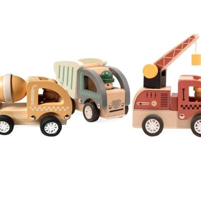 Magni - Construction Cars in a display, pull-back