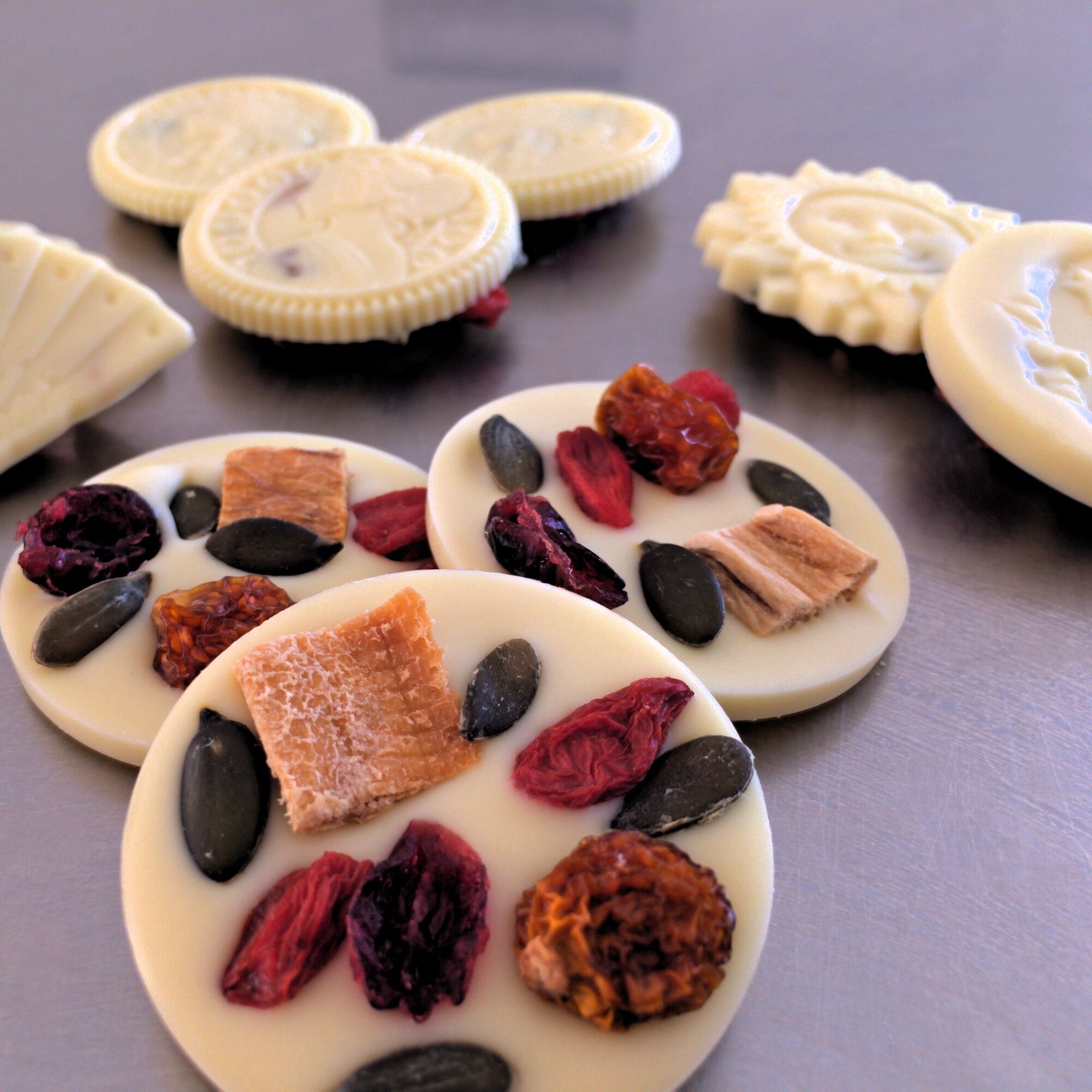 Mendiants chocolate blanco ecológico