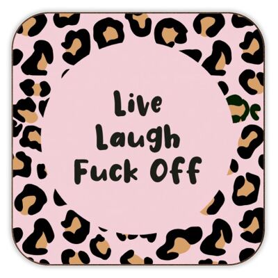 Coasters 'Live Laugh Leopard Print'