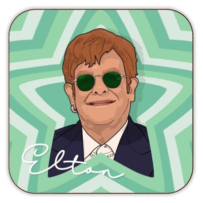 Coasters 'Music stars Elton John print'
