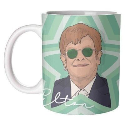 Mugs 'Stars de la musique imprimé Elton John'