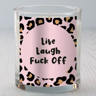 Scented Candles 'Live Laugh Leopard Prin