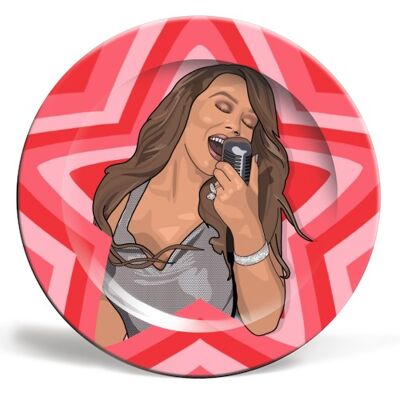 Plates 'Music stars Mariah Carey print'