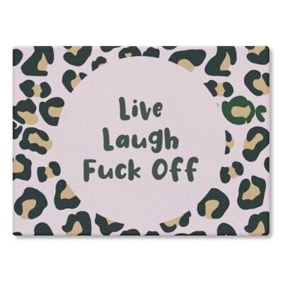 Tagliere 'Live Laugh Leopard Print