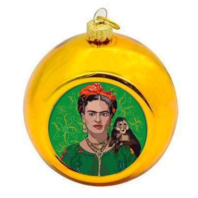 Christmas Baubles 'Frida Khalo & Monkey