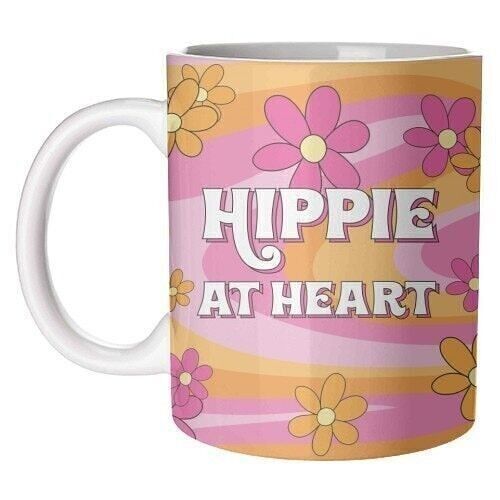 Mugs 'Hippie At Heart' by Laura Lonsdale
