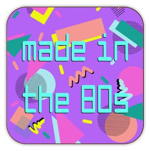 Coasters 'Made in the eighties print'