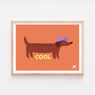 Poster - Kinderdeko - cooler Hund