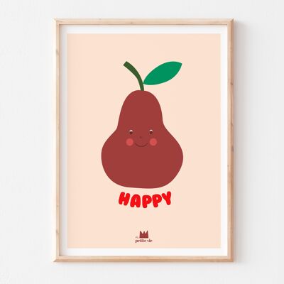 Poster - children's decoration - pear