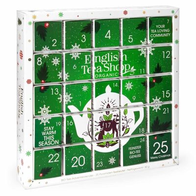 English Tea Shop - Calendario dell'Avvento Puzzle Tea "Happy Holiday", BIOLOGICO, 25 scatole singole