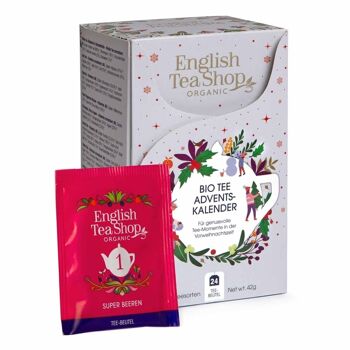 English Tea Shop - Calendrier de l'avent du thé blanc, 24 sachets de thé emballés individuellement avec des thés biologiques 5