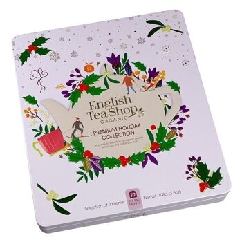 English Tea Shop - Collection de thés d'hiver dans une boîte en métal noble "Premium Holiday Collection" blanc, bio, 72 sachets de thé (9x8) 4