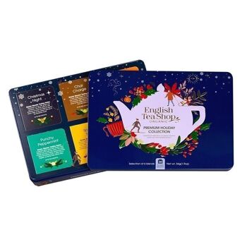 English Tea Shop - Collection de thés d'hiver dans un coffret en métal noble "Premium Holiday Collection" bleu, bio, 36 sachets de thé 4