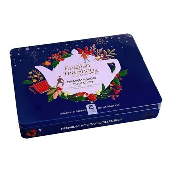 English Tea Shop - Collection de thés d'hiver dans un coffret en métal noble "Premium Holiday Collection" bleu, bio, 36 sachets de thé 5
